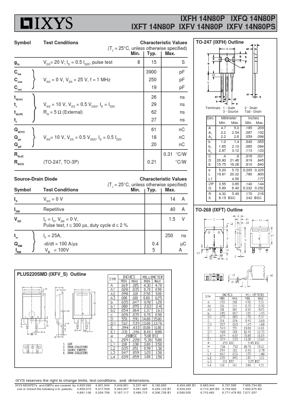 IXFH14N80P