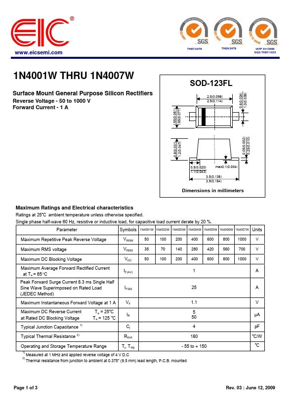 1N4001W