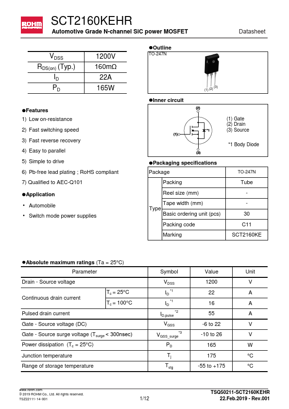 SCT2160KEHR