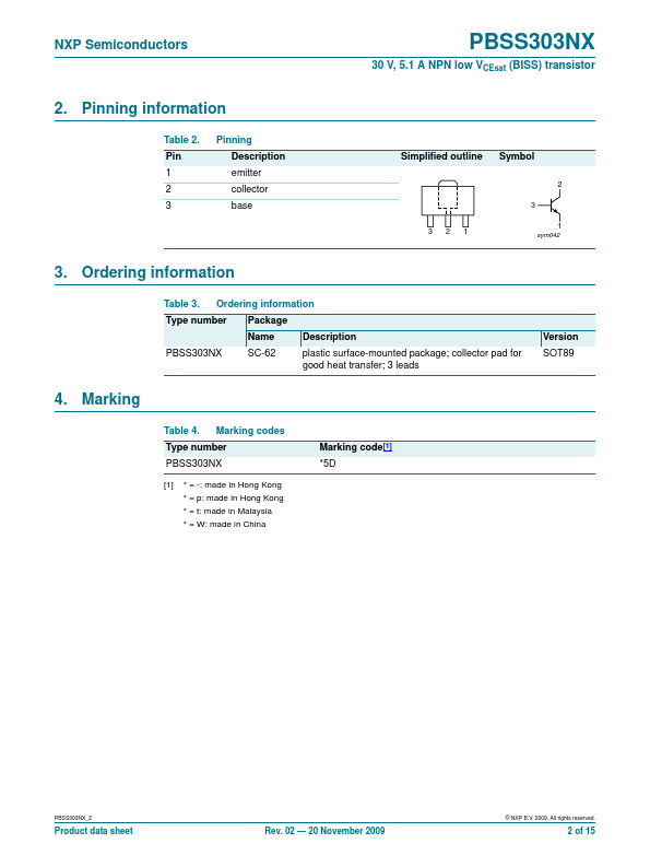 PBSS303NX