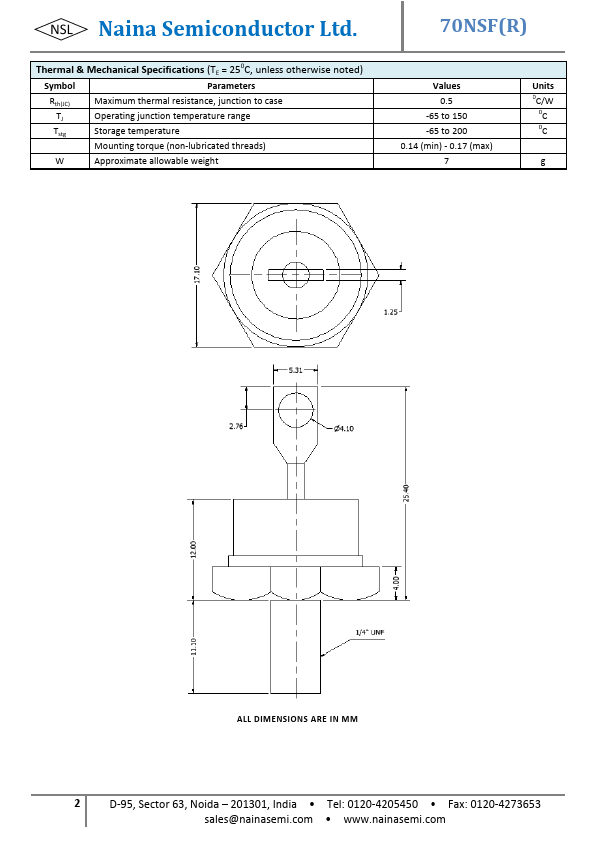 70NSF160