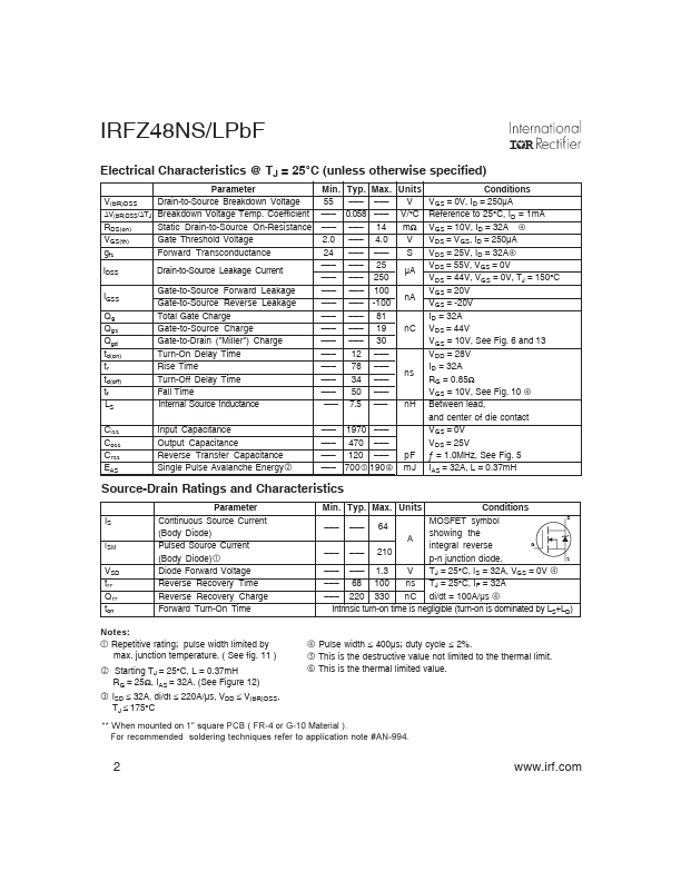 IRFZ48NLPBF