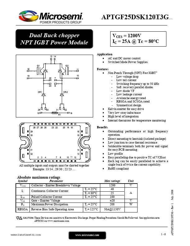 APTGF25DSK120T3G