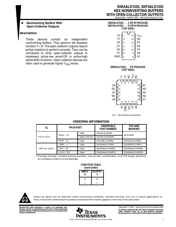 SN74ALS1035