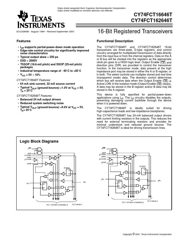 CY74FCT16646T