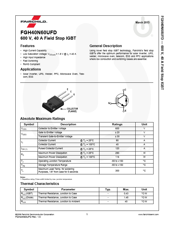 FGH40N60UFD