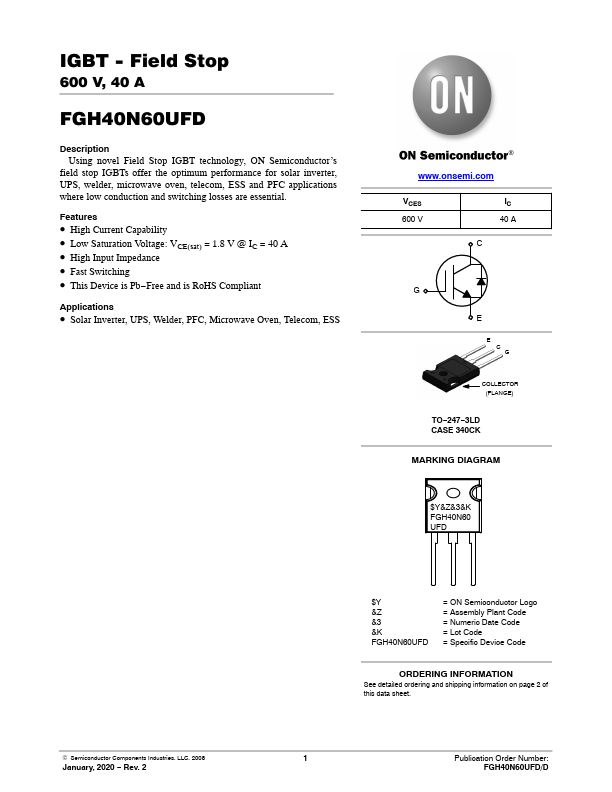 FGH40N60UFD