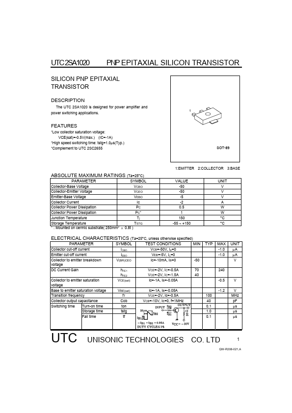 UTC2SA1020