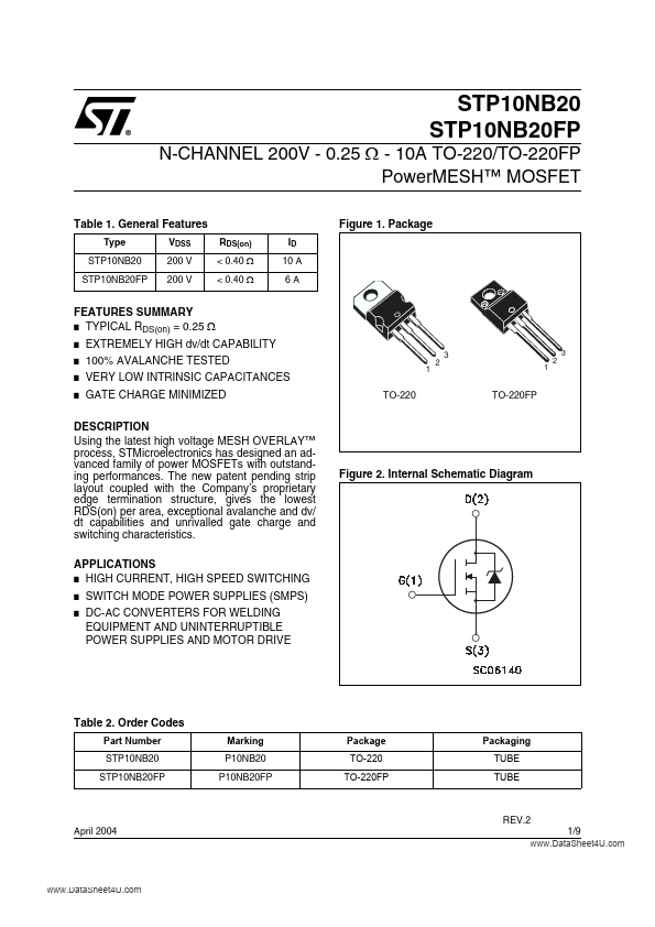 STP10NB20FP