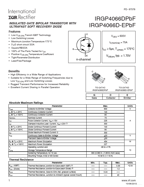 IRGP4066D-EPBF