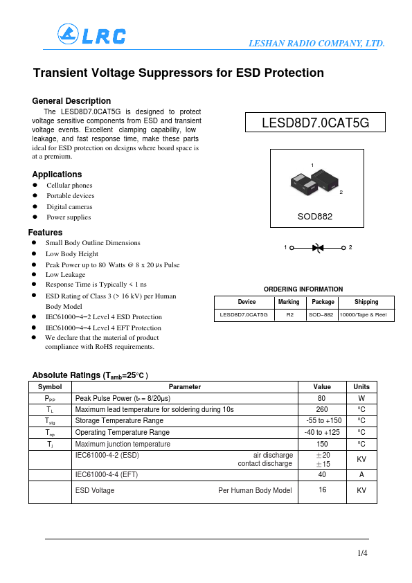 LESD8D7.0CAT5G