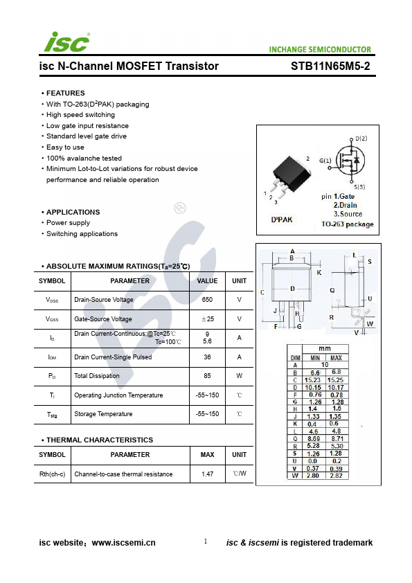 STB11N65M5-2