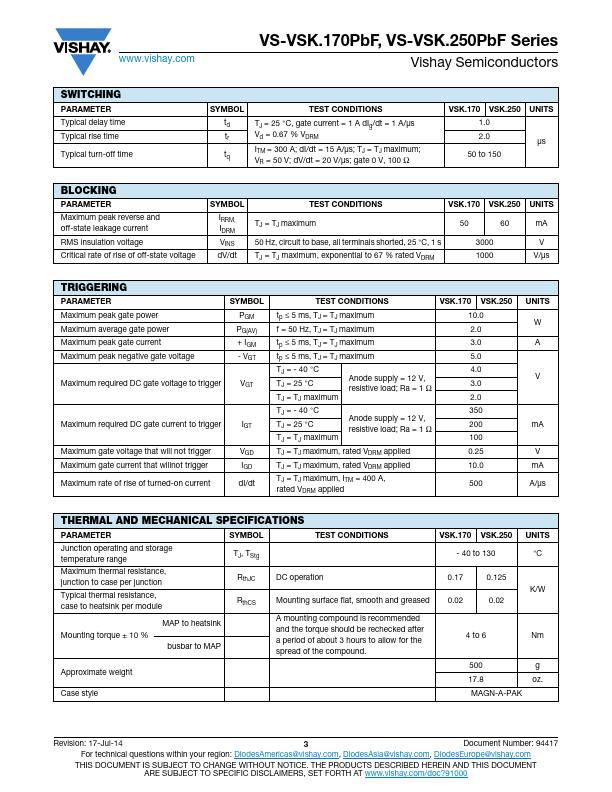 VS-VSKT170-16PBF