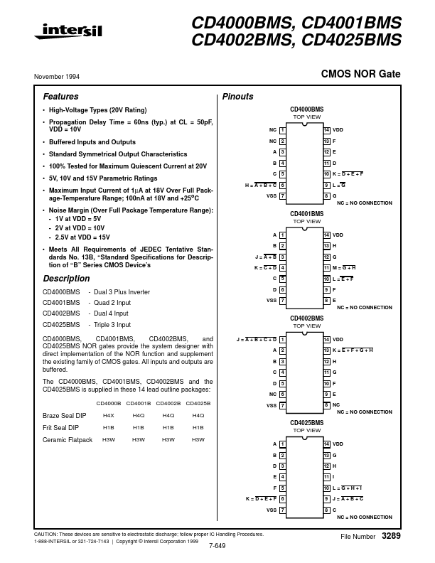 CD4002BMS