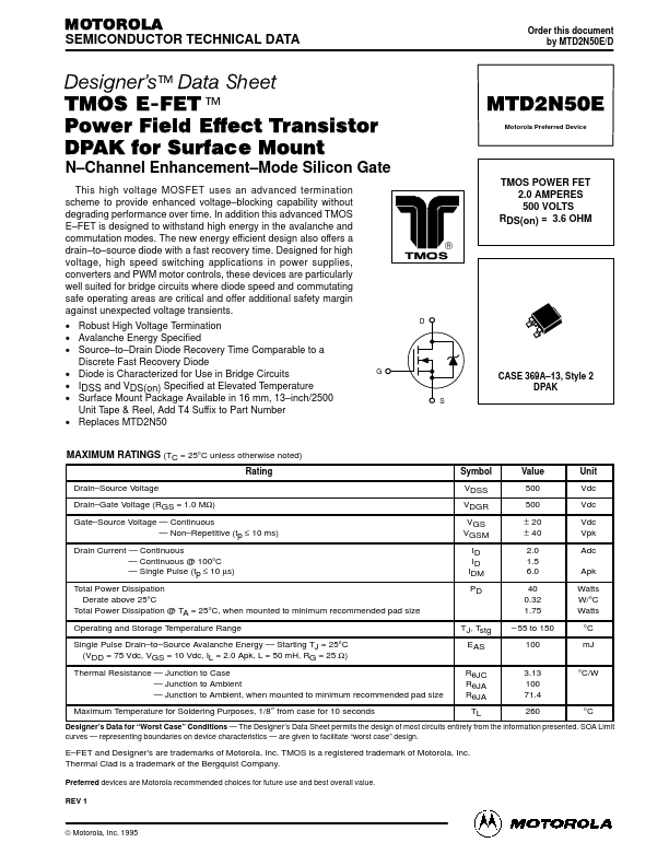 MTD2N50E