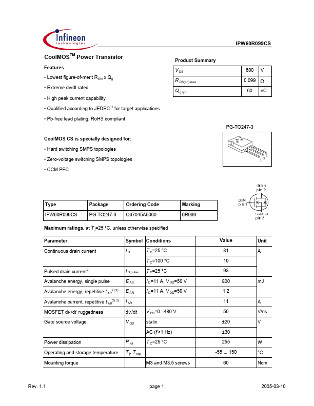 IPW60R099CS