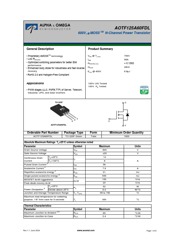 AOTF125A60FDL