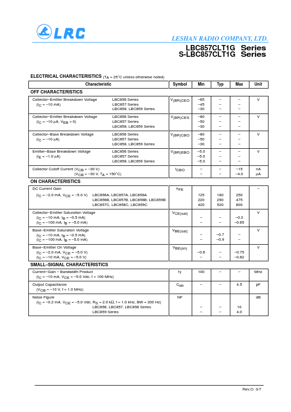 LBC857BLT3G