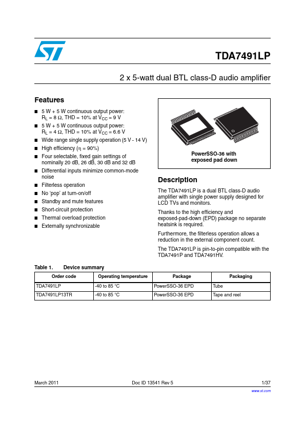 TDA7491LP