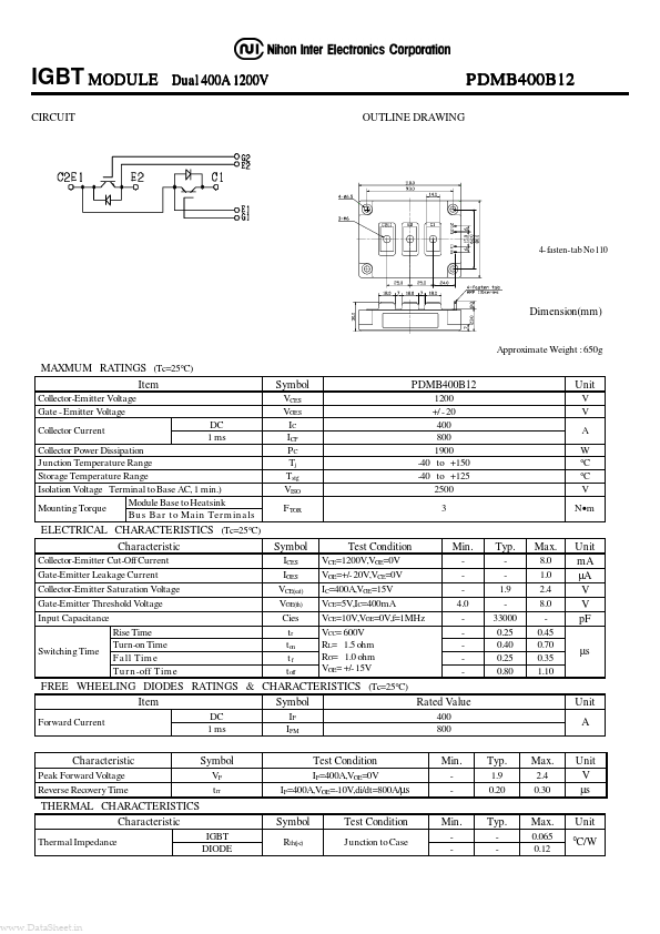 PDMB400B12