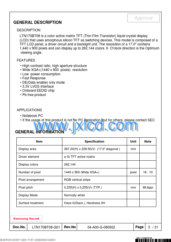 LTN170BT08-G01