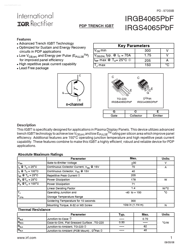 IRGS4065PBF