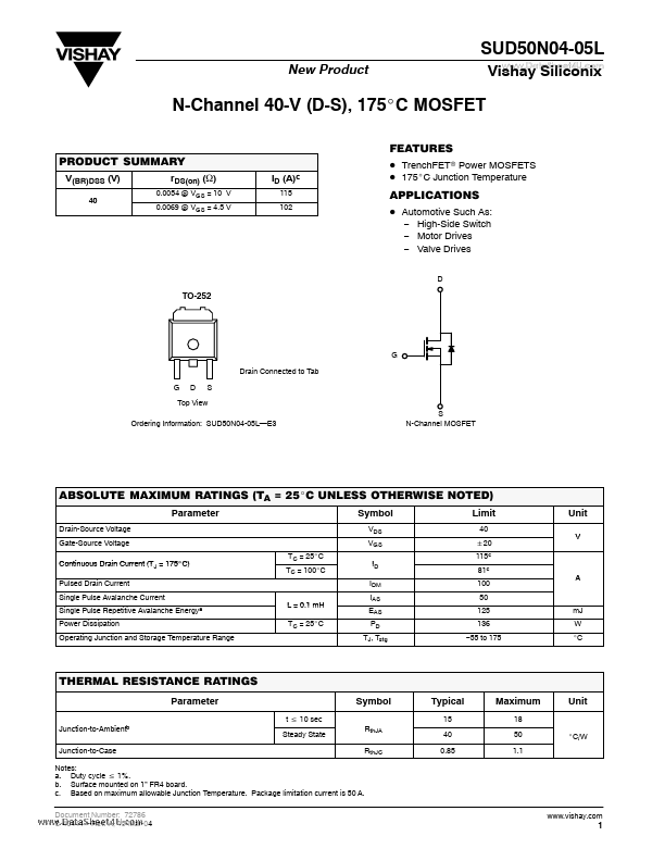 SUD50N04-05L