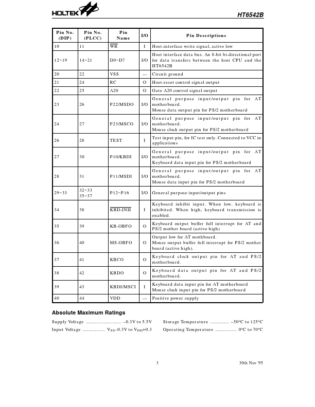 HT6542B