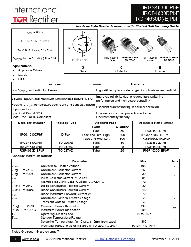 IRGS4630DPBF