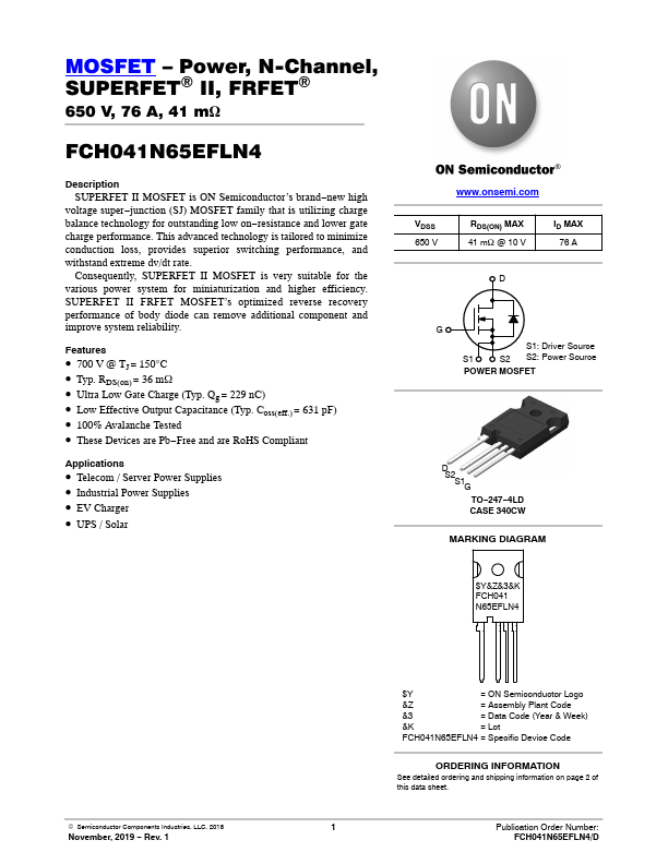 FCH041N65EFLN4