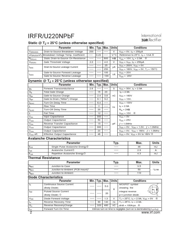 IRFR220NPBF