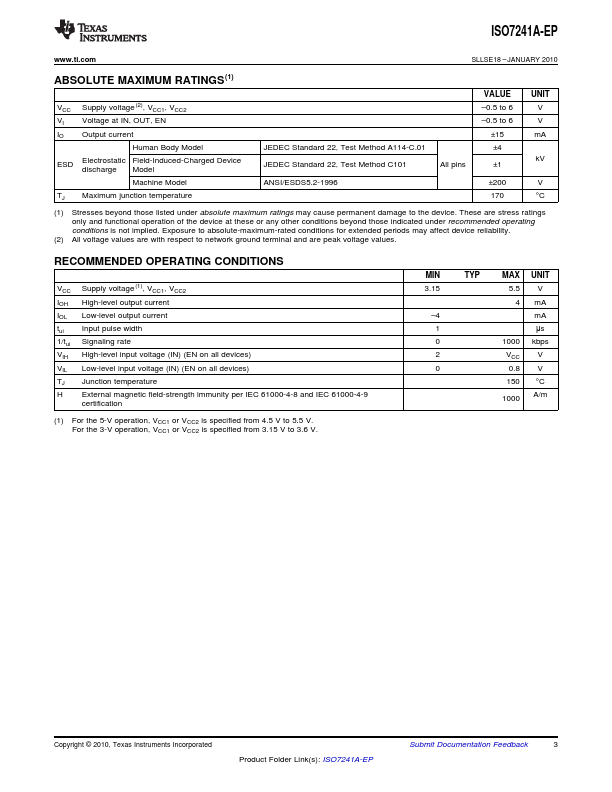 ISO7241A-EP