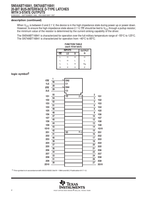 SN54ABT16841