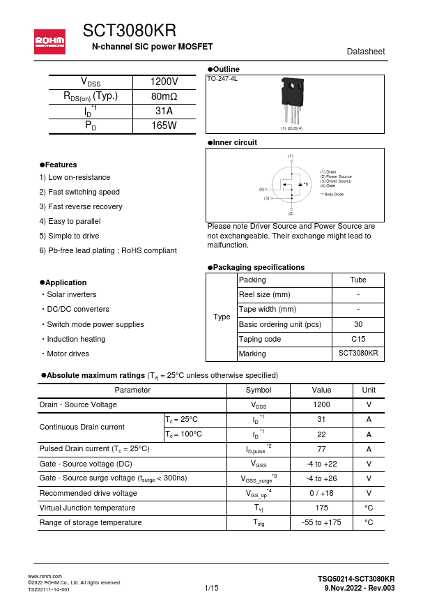 SCT3080KR