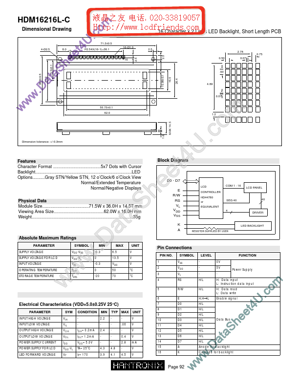 HDM16216lc