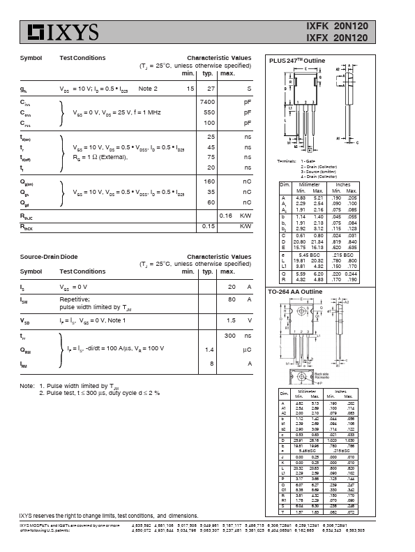 IXFK20N120