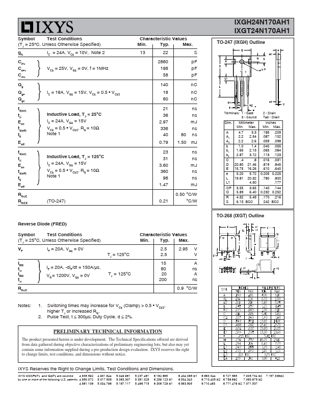 IXGT24N170AH1