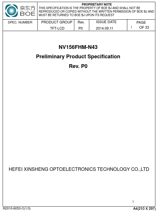 NV156FHM-N43