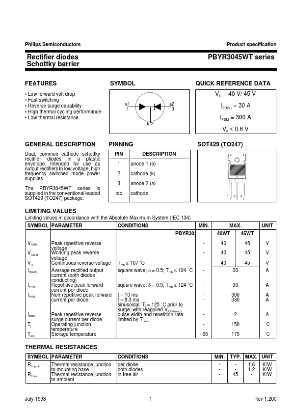 PBYR3045WT