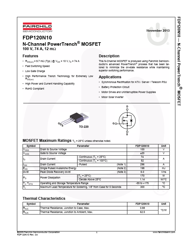 FDP120N10