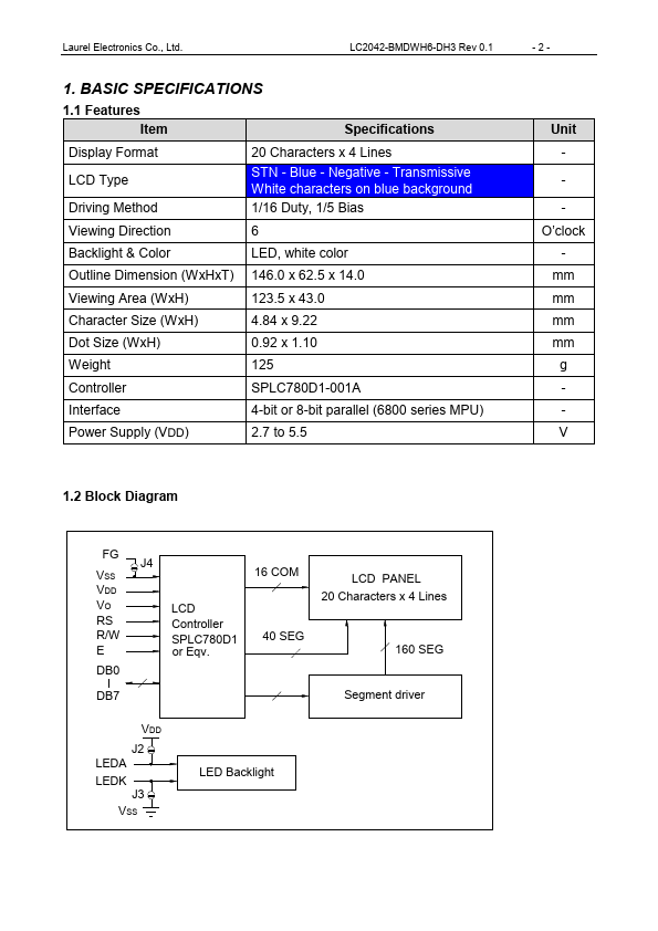 LC2042-BMDWH6-DH3