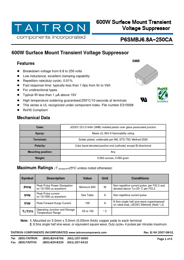 P6SMBJ110A