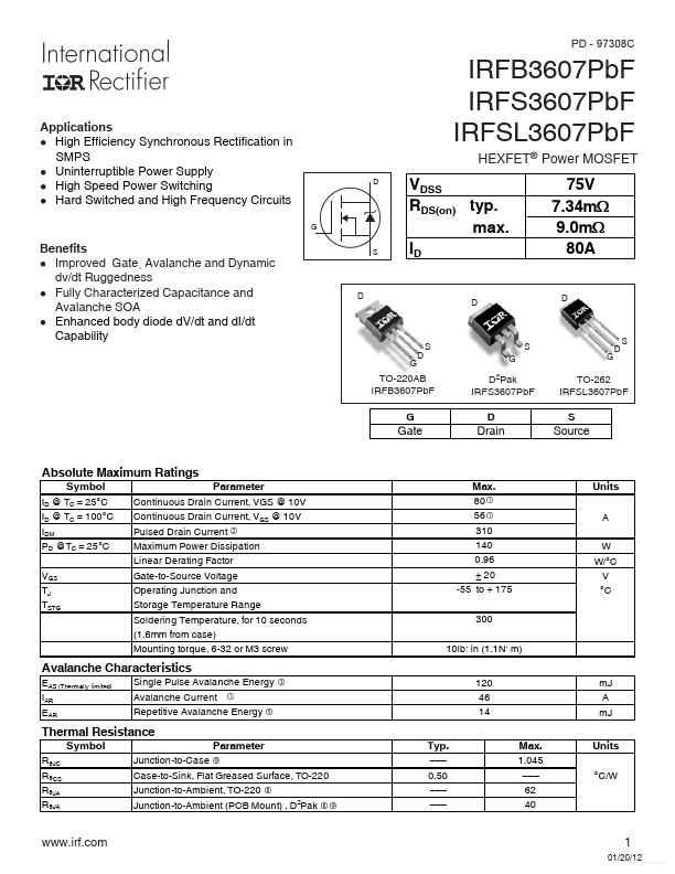 IRFB3607PBF