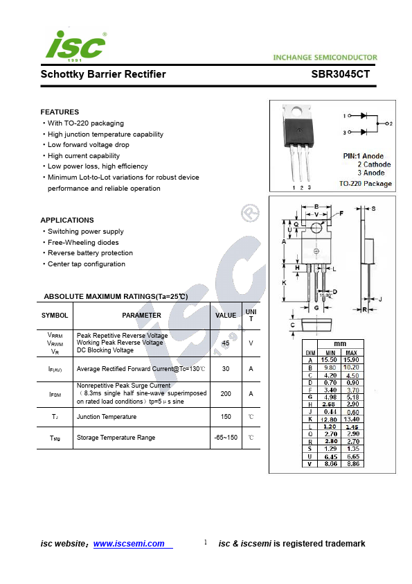 SBR3045CT