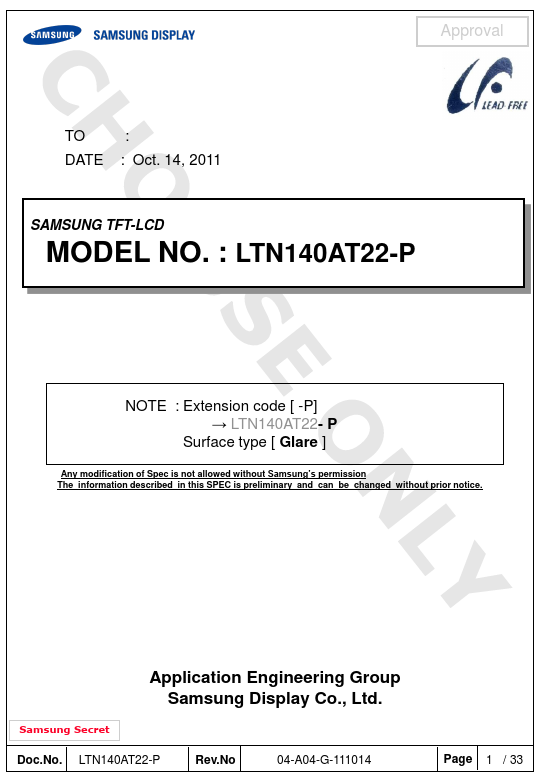 LTN140AT22-P