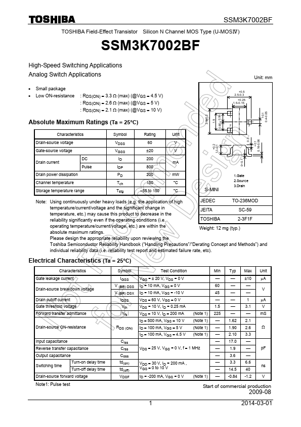 SSM3K7002BF