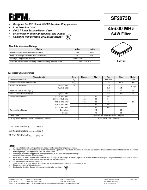 SF2073B