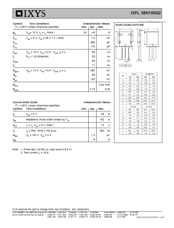 IXFL38N100Q2