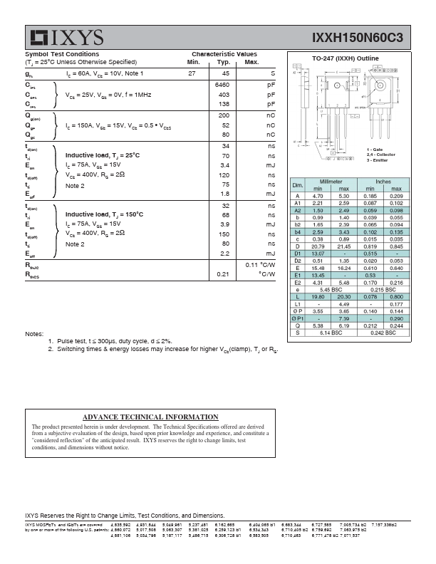 IXXH150N60C3