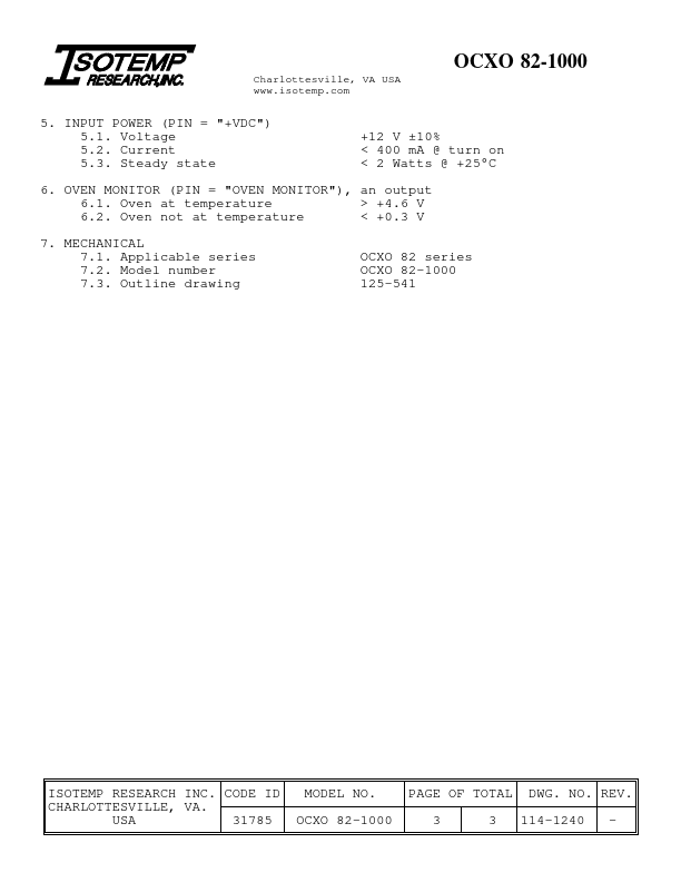 OCXO82-1000